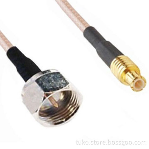 RF cable assembly with F TO MCX